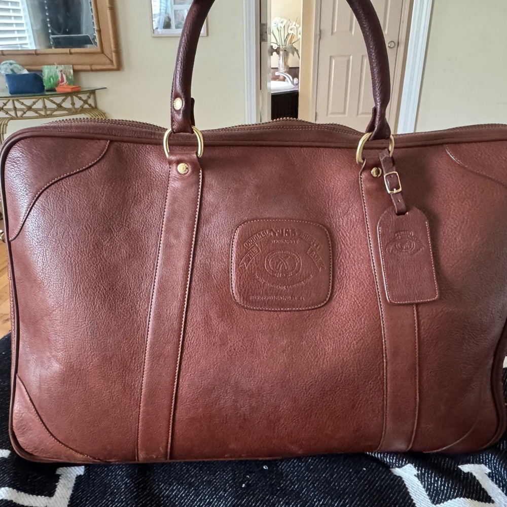 Elegant Vintage Brown Ghurka Leather Briefcase for Men